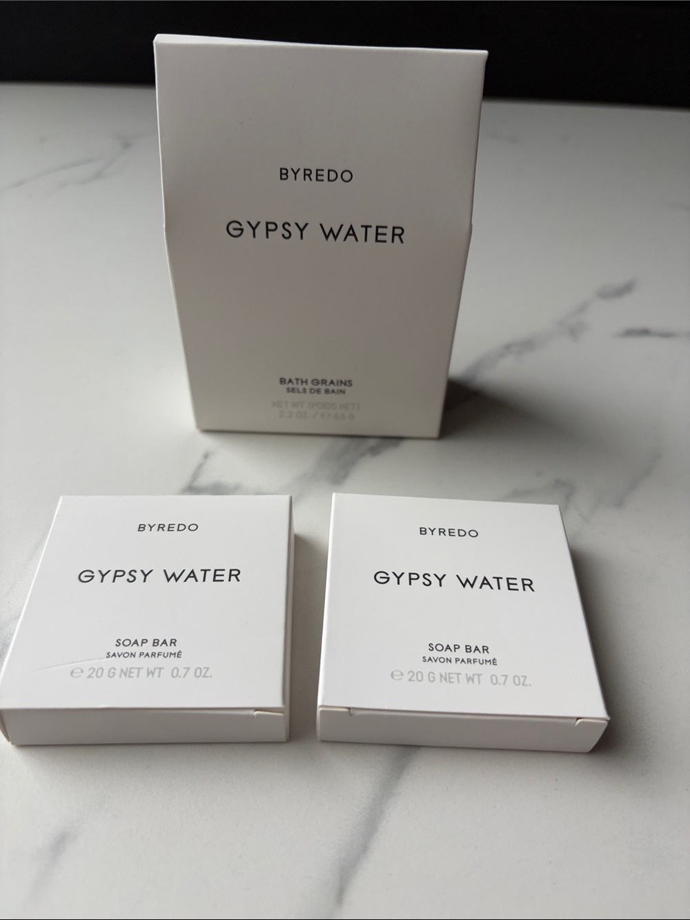 Byredo White Minimalist Bath Set Packaging